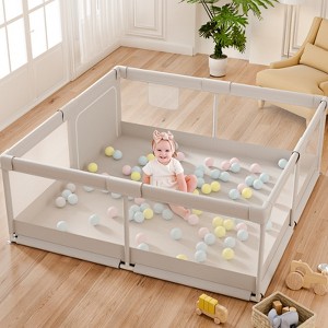 Fodoss 59x59in Baby Playpen – Safe and Durable Activity Fence for Babies and Toddlers, Indoor & Outdoor Use, Perfect for Playtime and Learning - 1 of 4
