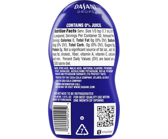 Dasani Drops Strawberry Kiwi Flavor Enhancer - 1.9 fl oz Bottle