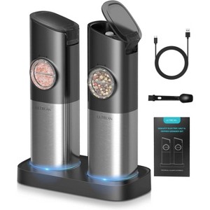 Ultrean Pepper Grinder, Rechargeable Gravity Salt and Pepper Grinder with 6 Adjustable Coarseness, LED Light, One-Hand Automatic Operation - 1 of 4