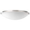 Progress Lighting, Linen Collection, 1-Light Flush Mount, Brushed Nickel, Linen Shade, Steel, 16" Width, 4.5" Height - 2 of 3