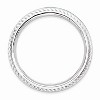 Black Bow Jewelry 4.5mm Sterling Silver Green Enamel Stackable Rope Edged Band - 2 of 4