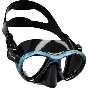Cressi Metis Freediving Spearfishing Scuba Diving Mask - 2-Window Tempered Glass, Silicone Skirt, Easy-Adjust Buckles - 1 of 4