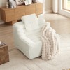 360° Oversize Plush Foam Swivel Glider Chair with Switchable Head and Waist Pillow for Living Room, Bedroom, Apartment - 2 of 4