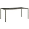 vidaXL Garden Dining Table Grey 74.8x35.4x29.7 in Poly Rattan - 2 of 4