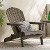 KWPZQEB Folding Adirondack Chair, Wooden Textured with Armrest, Heavy All-Weather, Comfortable Set for Poolside, Backyard, Lawn - 4 of 4