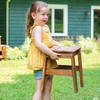 Guidecraft Acadia Outdoor Stools - Set of 2 Wood Stool for Kids Ages 2+, 14in Height, Holds upto 125lbs | Flexible Seating for Kids Outdoor Activities - 4 of 4