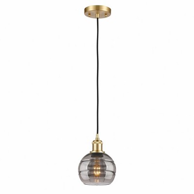 Rochester - 1 Light Cord Hung Mini Pendant In Industrial Style-7.88 Inches Tall and 5.88 Inches Wide