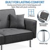 Yaheetech Fabric Futon Sofa Bed with Armrest Adjustable Backrest For Living Room - 4 of 4