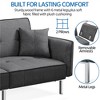 Yaheetech Fabric Futon Sofa Bed with Armrest Adjustable Backrest For Living Room - image 4 of 4