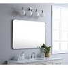 Elegant Lighting Soft corner metal rectangular mirror 30x48 inch in Silver - 3 of 4
