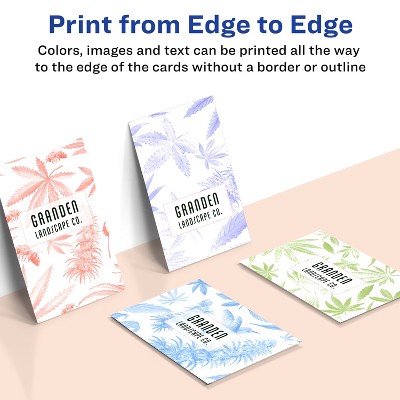 Avery Clean Edge Printable Business Cards with Sure Feed Technology, 2 x 3.5, White, 160 Blank Cards for Inkjet Printers (8869)
