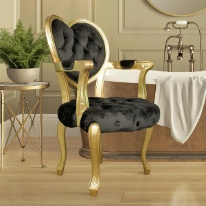 Design Toscano Sweetheart Victorian Heart-Backed Gilded Armchair - 1 of 1