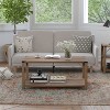 Flash Furniture Wyatt Modern Farmhouse Wooden 2 Tier Coffee Table with Metal Corner Accents and Cross Bracing - 2 of 4