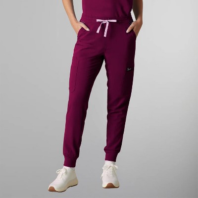 Valencia Jogger Scrub Pants for Women | Medical Scrub Pants | Women Scrub Pants - Red- 2X-Large