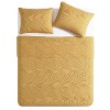 VCNY 3pc Full/Queen Sands Pinsonic Quilt Set Gold: Hypoallergenic Microfiber, Embroidered, Modern Design - 3 of 4