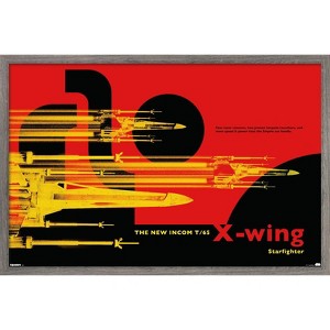 Trends International Star Wars: Moving At Lightspeed - X-Wing Framed Wall Poster Prints - 1 of 4