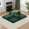 Ridstar 78.8 in. W Convertible Sofa Bed with Armrests For Living Room & Bedroom-Green - 4 of 4