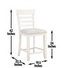 24" Upholstered Counter Chair (Set of 2) with Foam Cushion ¨C Milk Finish for Living Room - 2 of 4