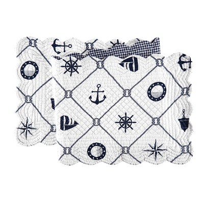 C&F Home 14" x 51" Sailor's Bay Cotton Quilted Reversible Table Machine Washable Table Runner 1451