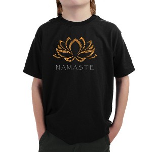 LA Pop Art Boy's Word Art T-shirt - Namaste - 1 of 4