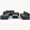 VisioGear 8-Pieces Outdoor Patio Furniture Sets, Garden Conversation Sofa Set, Single Sofa Combinable, Gray & Black, 111.8"*29.5"*25.6" - 2 of 4