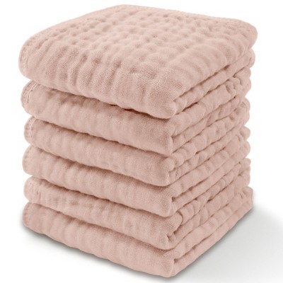 Baby Washcloths Muslin Cotton, Large 10”x10” by Comfy Cubs