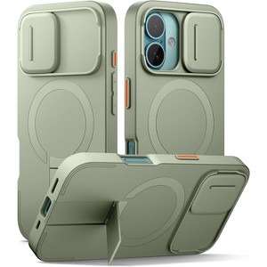 SURITCH for iPhone 16 Case with Magnetic Camera Slide Cover and Adjustable Kickstand, Compatible with MagSafe, Shockproof Bumper Case - 1 of 3
