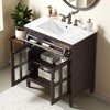 30" Bathroom Vanity with Ceramic Sink, Adjustable Shelf, Tip-Out Tray, Soft-Close Drawers, Solid Wood Tapered Legs - 3 of 4