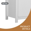 Modern Wave-Pattern Sideboard Cabinet with 2 Drawers and 4 Doors, 3-Level Adjustable Shelves, Aluminum Arc Handles - Leovsnove - 4 of 4