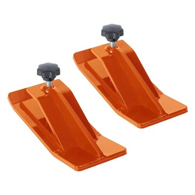 Tractor Bucket Protector, 2pcs Ski Edge Protector, Turf Tamer Skid Protector, Heavy Duty Steel Bucket Edge Anti-Skid Device