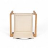MAYEERTY DINING CHAIR Set of 2 Teak Frame Beige Textile Cushions for Dining Room Patio - 4 of 4