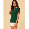 INSPIRE CHIC Women's Cutout Round Neck Cap Sleeve Casual Top - 2 of 4