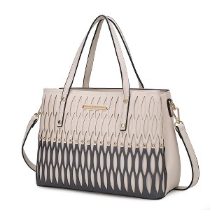 MKF Collection Quinn Triple Compartment Color Block Tote Bag by Mia K - 1 of 4