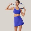 Anna-Kaci Active Women's Two-Piece Activewear Set with Contrast Trim Sports Bra Tank and High Waist Skirt - 4 of 4