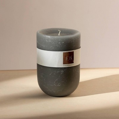 Goblet Grey Pillar Candle 4"x6" – Elegant Home Décor Candle