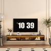 Vynxaria Floating TV Stand, Wall Mounted TV Shelf with Led Lights & Power Outlet,High Gloss TV Cabinet for Black tv Stands for Living Room - 2 of 4