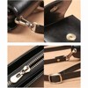 FATMOON Women Fashion Florets Crossbody Bag Vertical Phone Bags Cow Leather Purse Genuine Leather Shoulder Bag - 4 of 4