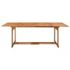 vidaXL Dining Table Natural Wood Solid acacia wood with an oil finish - 2 of 2