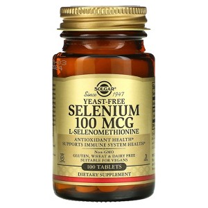 Solgar Selenium, Yeast-Free, 100 mcg, 100 Tablets - 1 of 2