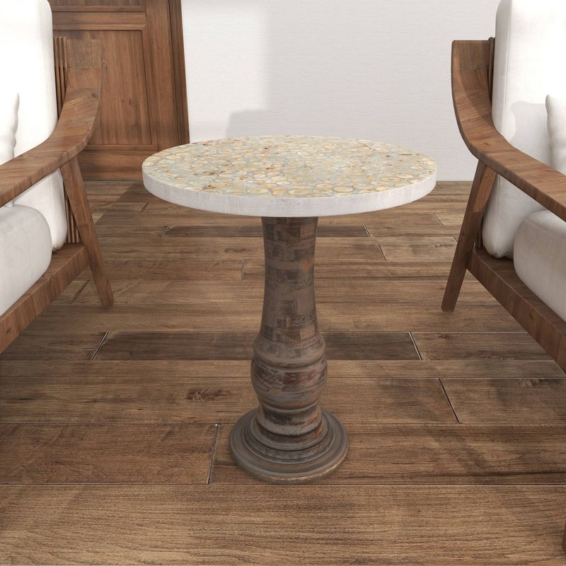 21&#34; x 18&#34; Rustic Wood Accent Table Gray - Olivia &#38; May, 6 of 16