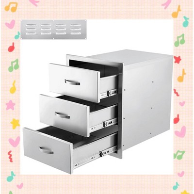 Garvee Stainless Steel BBQ Drawer for Outdoor Kitchen - 30" W x 23" D x 10" H, Weather-Resistant Flush Mount with Silent Operation