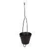 Kate and Laurel OPYD Round Metal Hanging Planter, 19.5" Diameter, Black - 2 of 4