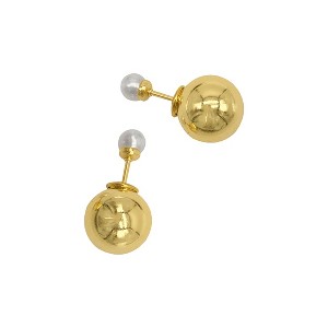 Adornia 14k Gold Plated Double-sided Ball Earrings - 1 of 2