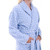 ADR Plush Striped Robe for Women, Long Fleece Plaid Winter Bath Robe, Plus Size - 3 of 3