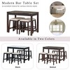 NicBex 5-Piece Bar Table Set for 4 Modern Faux Marble Table Set with Drawers and 4 Upholstered Bar Stools for Dining Room - 4 of 4