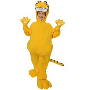 HalloweenCostumes.com Kids Garfield Costume Unisex,  Cat Bodysuit Halloween Outfit for Boys and Girls - 1 of 4