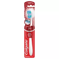 Colgate 360 Optic White Whitening Soft Toothbrush with Tongue and Cheek Cleaner