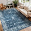 Area Rugs Washable Non-Slip Low Pile Ultra Soft Indoor Under Table Area Rug Carpet for Bedroom Living Room - 3 of 4