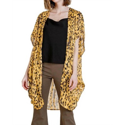 Women's Animal Print Cocoon Duster - umgee