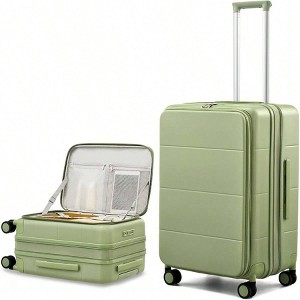 83L Expandable Checked Luggage: 24-Inch Top Opening PC Hard Shell Trunk ...